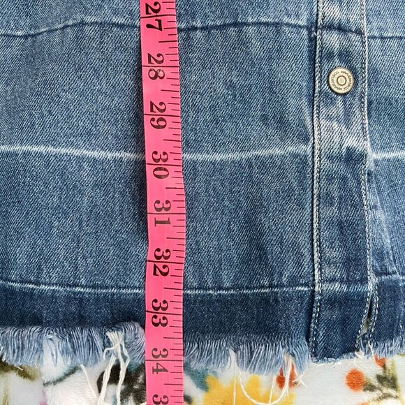 Mavi Jeans Dress Womens Caroline Denim Button Front Shirt Dress Coastal Boho - Picture 9 of 11